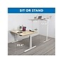 Mount-It! Ultimate 55"W Electric Rectangular Adjustable Standing Desk, Maple/White (MI-18077)~#|#~6F769EB8-1B9A-4CAA-A763D2A3CDEEBD97_sc7