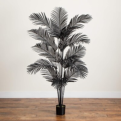 Nearly Natural Artificial Halloween Black Paradise Palm Tree, 6' - Thumbnail 2