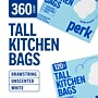 Perk™ 13 Gallon Kitchen Trash Bag, 28" x 24", Low Density, 0.9 mil, White, 120 Bags/Box, 3 Boxes/Carton (PK56750CT)~#|#~6F7F98A1-D291-4D4B-B48DD100064C604C_sc7