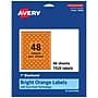 Avery Burst Multipurpose Labels, 1", Bright Orange, 1920/Pack (94606)~#|#~6F802D74-D628-43B2-AFB67C3DCC86A9B6_sc7