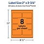 Avery Rectangle Multipurpose Labels, 2" x 3.75", Bright Orange, 320/Pack (94240)~#|#~6F80C6B9-92B8-438B-8E2EA812FAAD8081_sc7