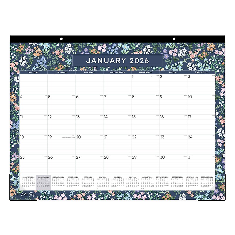 2026 Blue Sky 22" x 17" Monthly Desk Pad Calendar, Ekaterina (158113) image 1