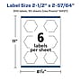 Avery Laser/Inkjet Decorative Edge Multipurpose Labels, 2-1/2" x 2-57/64", Clear, 300/Box (94121)~#|#~6F859D8B-0BE4-4CB3-9BF1B394B485DE2F_sc7