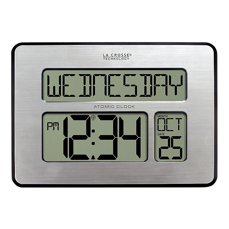 La Crosse Technology Atomic Wall/Table Clock, 7.5"H x 9.75"W x 1"D (513-1419) image 1