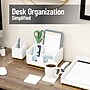 Mind Reader Desktop Organizer with 2 Coasters, 3 Compartments, White (COASDORG-WHT)~#|#~6F8C0931-593C-4FCC-B9A53F9EC938C888_sc7