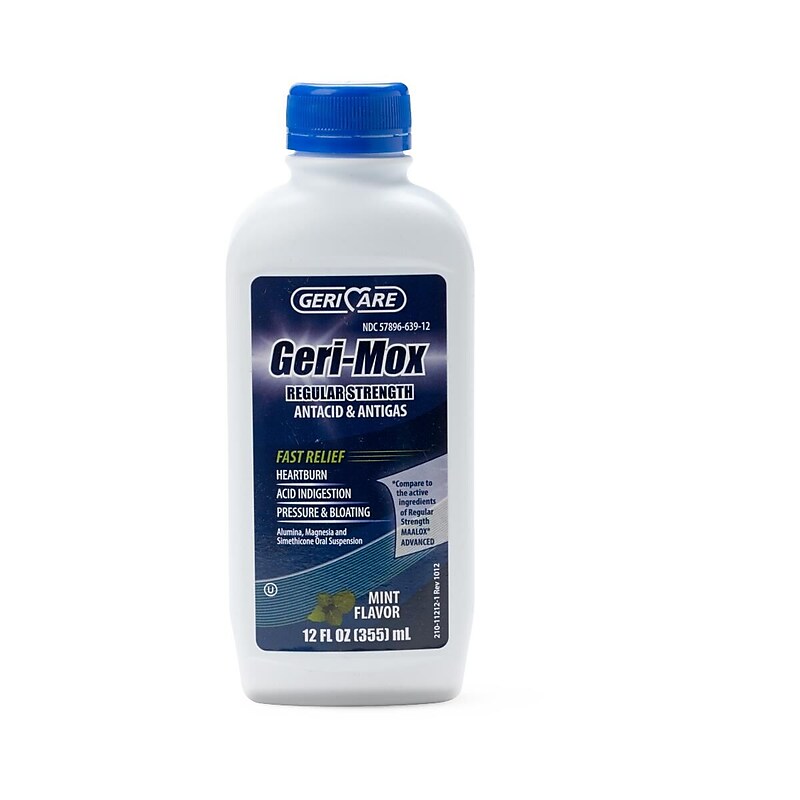GeriCare Antacid Regular Strength Mint Liquid, 12 oz (OTCS0468C2) image 1