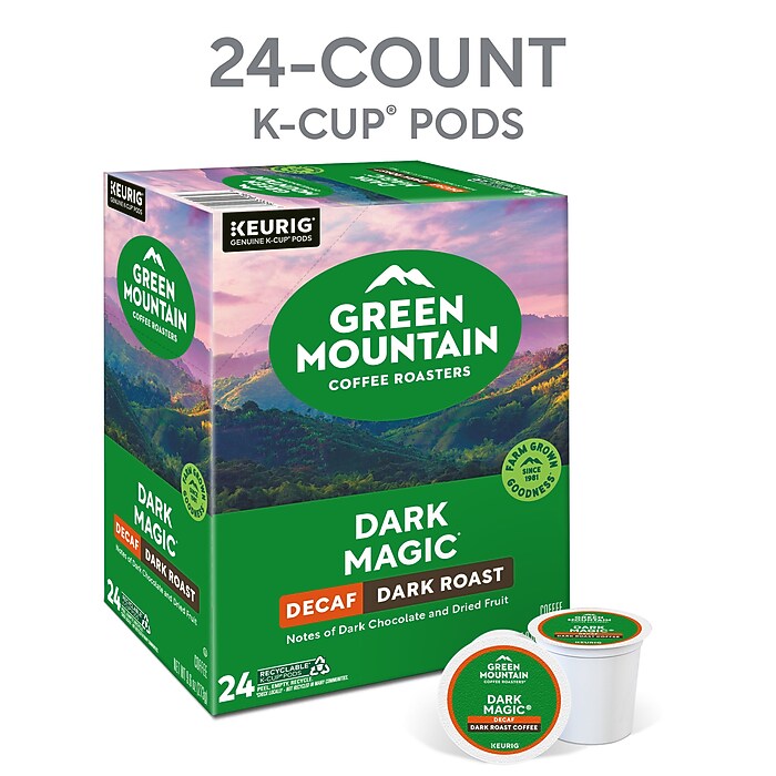 Green Mountain Dark Magic Decaf Coffee Keurig® K-Cup® Pods, Dark