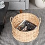 Household Essentials Round Handwoven Water Hyacinth and Seagrass Basket with Handles, Natural (HE1189)~#|#~6F9C060E-DBBA-4E0A-AFD1ECBE140152E9_sc7