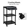 Mind Reader 3-Tier Bar Cart Plastic Rolling Utility Cart, Black (CARTCOFF-BLK)~#|#~6F9C92B3-E191-4A0A-AC6F38CBAF20C551_sc7