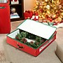 Household Essentials Holiday Wreath Storage Container Box with Handles, Cream/Brown (HH582RED-1)~#|#~6F9D390F-A4AF-4BE4-8CF903723939B2F8_sc7