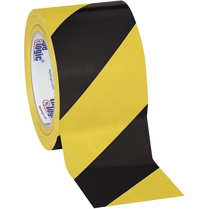 Tape Logic Safety Tape, 3" x 36 yds., Black/Yellow, 3/Carton (T93363PKBY) image 1