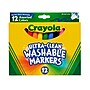 Crayola Ultra-Clean Washable Markers, Broad, Assorted Colors, 12/Box (58-7812)~#|#~6FA0285F-FB57-48E1-921AE14A4BDDB30D_sc7