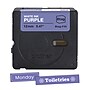 Brother P-touch Btag Label Tape, 1/2" x 13.1' (12mm x 4m), White on Purple (BTAGF35)~#|#~6FA34056-6357-4BFE-9A0A1BA54FB06F51_sc7