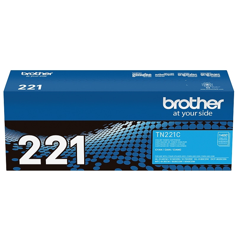 Brother TN-221 Cyan Standard Yield Toner Cartridge   (TN221C) image 1