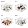 iDESIGN Small Stackable Plastic Storage Bin, Clear (27983M2)~#|#~6FA82CB7-328A-4654-886493C7CA11AC64_sc7