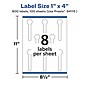 Avery Laser/Inkjet Multipurpose Labels, 4"  x 1", Matte White, 800/Box (94115)~#|#~6FAD9955-2A42-4971-B515E0EDBFA9EE98_sc7