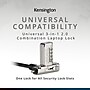 Kensington Universal 3-in-1 2.0 Combination Laptop Lock, 6ft. (K63394WW)~#|#~6FAE9EB8-C517-44EF-8E17BCEECB8888C5_sc7