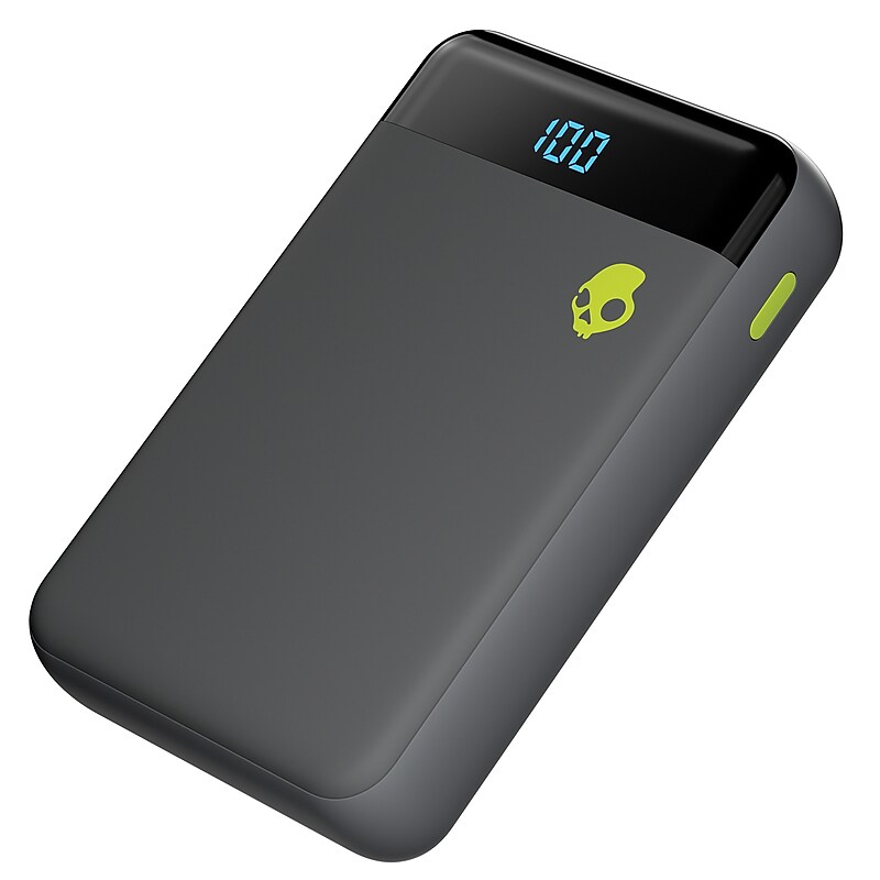 Skullcandy Fat Stash 2 USB-A/USB-C Power Bank for Multiple Brands, 10000 mAh, Chill Gray (SKDS7PZZP916) image 1