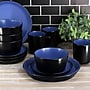 Elama Bacarra Stoneware Dinnerware Set, Black/Blue, 16 Piece~#|#~6FAFDE63-01D2-480C-9BBD9824DF88A04C_sc7