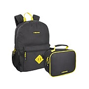 Head School Backpack with Lunch Box, Black/Neon Yellow (7475)