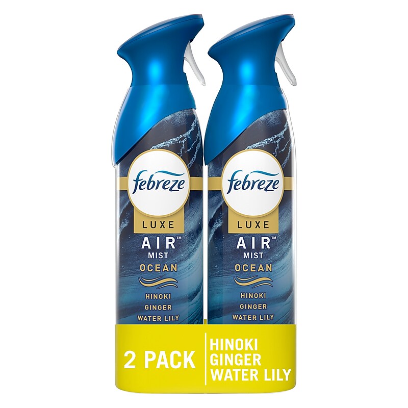 Febreze Air Freshener Aerosol, Ocean Scent, 8.8 oz., 2/Pack (48312) image 1
