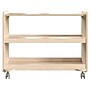 Flash Furniture Bright Beginnings Mobile 2-Section Storage Cart, 24.5"H x 31.5"W x 13"D, Brown (MK-KE24107-GG)~#|#~6FDA93F6-2533-4AF4-BCABDAE7DEF07C34_sc7
