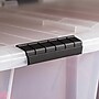 Iris 32 Quart Storage Container with Lid, Plastic, Clear, 4/Pack (500297)~#|#~6FDBA003-35A4-4455-9BA178926FF4D099_sc7
