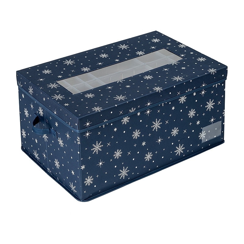 Honey-Can-Do Deluxe 79.8 Quart Storage Container, Lift Off Lid, Polyester, Navy Blue/Silver (SFT-09555) image 1