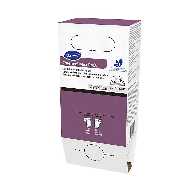 Diversey Carefree Max ProX Low Odor Floor Finish, 2.5 L, 6/Carton (5383021) image 1