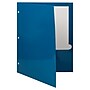 JAM Paper Glossy 3-Hole Punched 2 Pocket Cardstock Presentation Folder, Blue, 100/Carton (385GHPBUB)~#|#~6FF83CDF-6233-4C83-AD92D93CCC90DC52_sc7