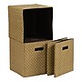 Household Essentials Medium Fabric Storage Cube, 11" x 10.5"x 10.5", 21 Qt., Beige, 3/Pack (ML-7060)~#|#~6FFABFBC-04E9-437B-BA169B91C4EA9758_sc7