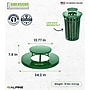 Alpine Industries Metal Outdoor Rain Bonnet Lid for 38-Gallon Waste Receptacle, Green (479-38-A-GRN)~#|#~6FFCC846-379C-478C-A91E22EEF5B65EA2_sc7