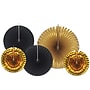 Beistle Decorative Fans Party, Black & Gold, 2/Pack (53319)~#|#~6FFFE176-6974-4B7E-8399D43E01E33C70_sc7