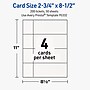 Avery Rectangle Integrated Cards, Matte White, 200/Pack (19479399858)~#|#~7005F100-6392-4C89-83912690314B9340_sc7