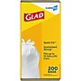 Glad Quick Tie Tall 13 Gallon Flap Tie Kitchen Trash Bag, White, 200 Total Bags (15931)~#|#~700D72AB-F3AC-44C5-B676641BD7A516CF_sc7
