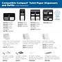 Compact® 4-Roll Quad Coreless Toilet Paper Dispenser by GP PRO, Black, 11.750” W x 6.900” D x 13.250” H (56744B)~#|#~700D96C9-C602-4A13-A36DE2483450BEE3_sc7