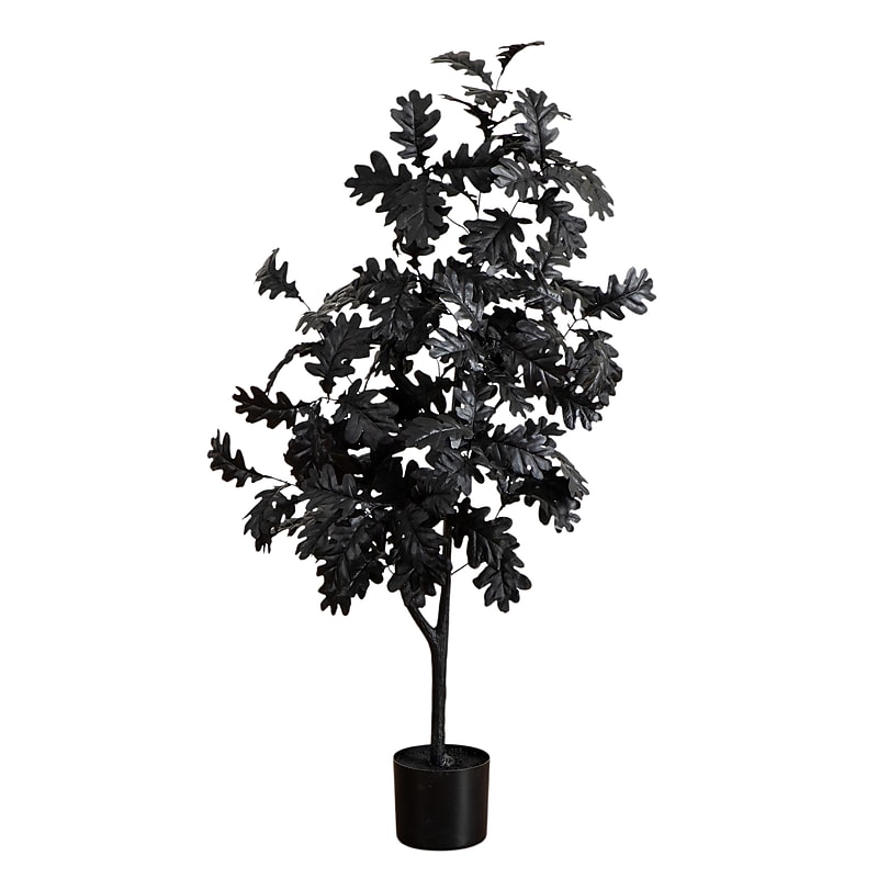 Nearly Natural Artificial Halloween Black Oak Tree, 4' (T5192) image 1