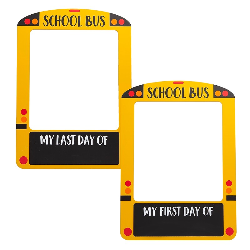 Kate & Milo First and Last Day School Bus Photo Board (94216) image 1