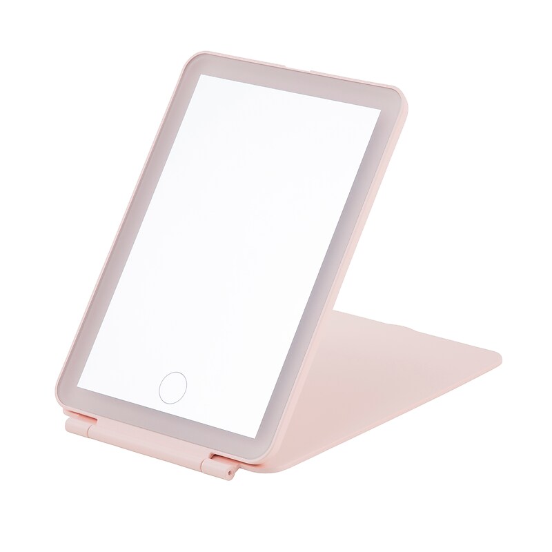 Silhouette Plastic Travel Mirror, Pink (38878) image 1