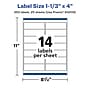 Avery Laser/Inkjet Multipurpose Labels, White, 14 Labels/Sheet, 25 Sheets/Pack (94206)~#|#~7015C804-EEB1-4729-B5BBDAED21027693_sc7