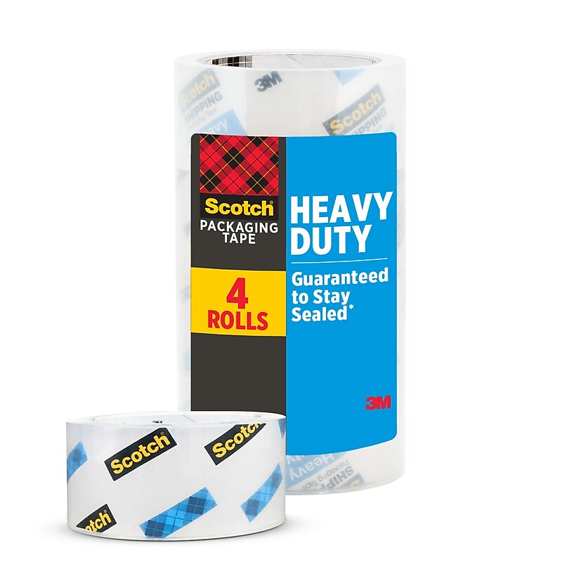 Scotch Heavy Duty Packing Tape, 1.88" x 43.7 yds., Clear, 4 Pack (3850-40LR4-4GC) image 1
