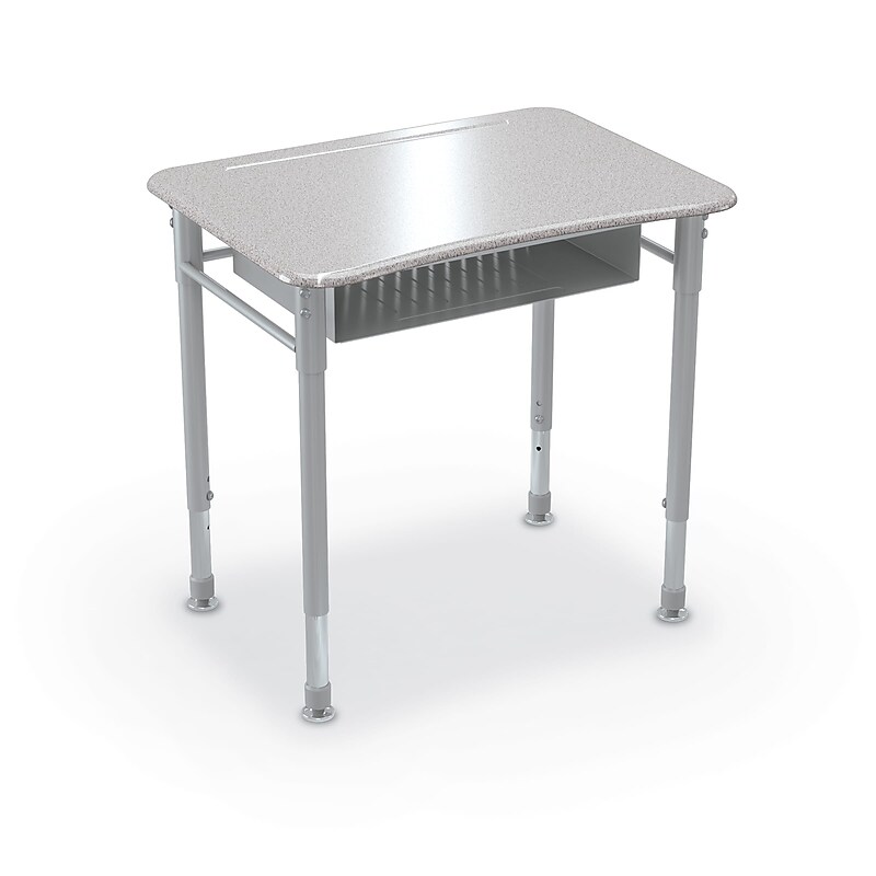 MooreCo Astute 26"W Rectangle Student Desk, Grey Nebula, 2/Pack (59083) image 1