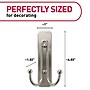 Command Large Bathroom Hook, Satin Nickel, (BATH36-SN-ES)~#|#~70232012-B525-4170-BC866CAB18C69045_sc7