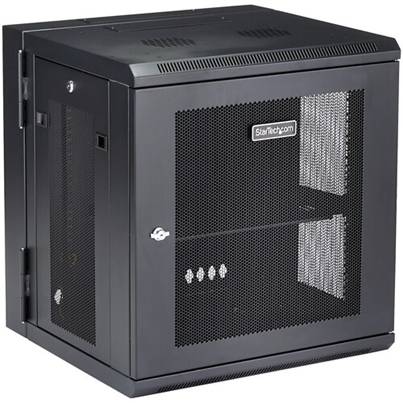 StarTech Network Rack Enclosure 19" Cabinet, Black (RK12WALHM) image 1