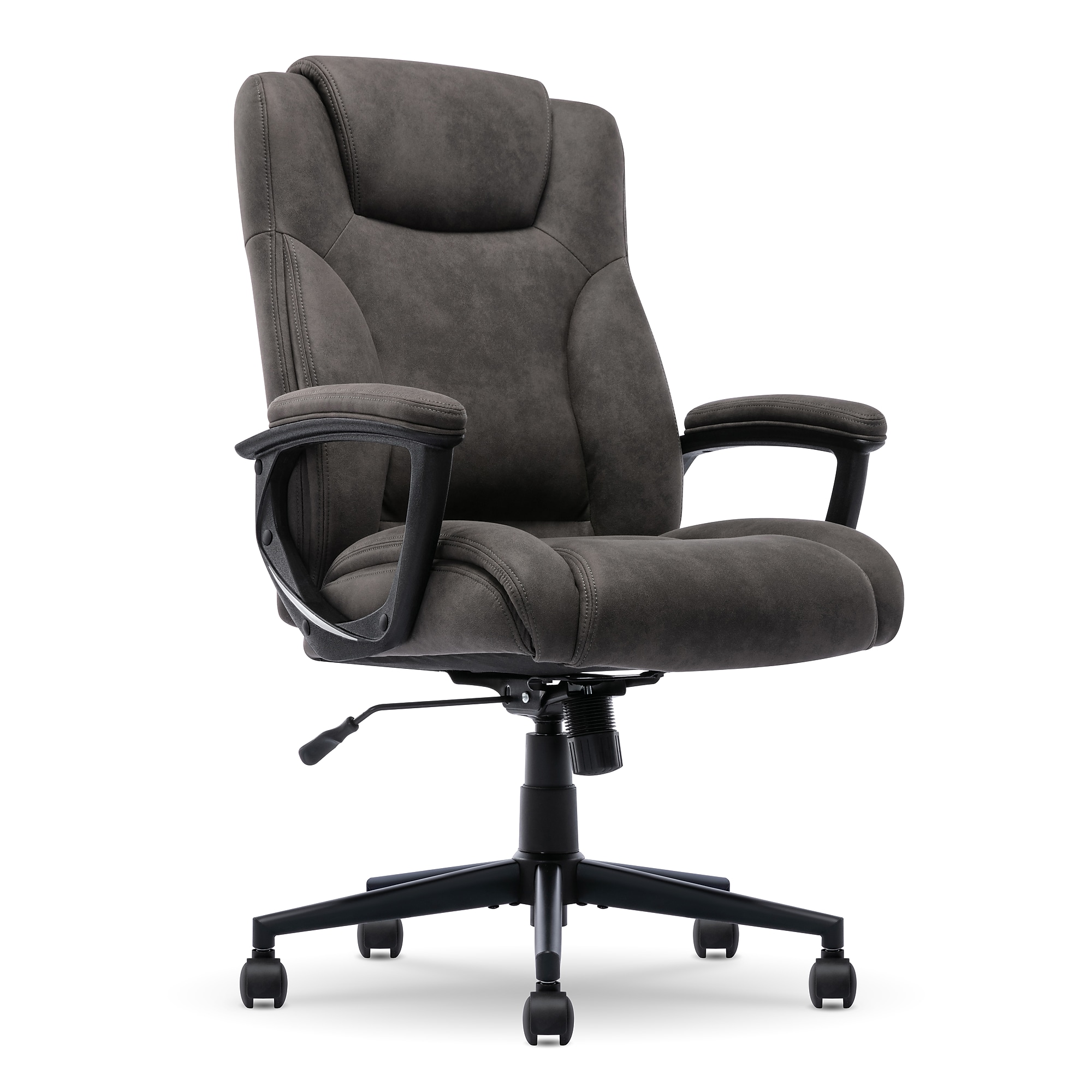 Serta Comfort Eco Ergonomic Velvet Fabric Swivel Executive Chair, Brown (CCHR10006D) Simolary simolary.com