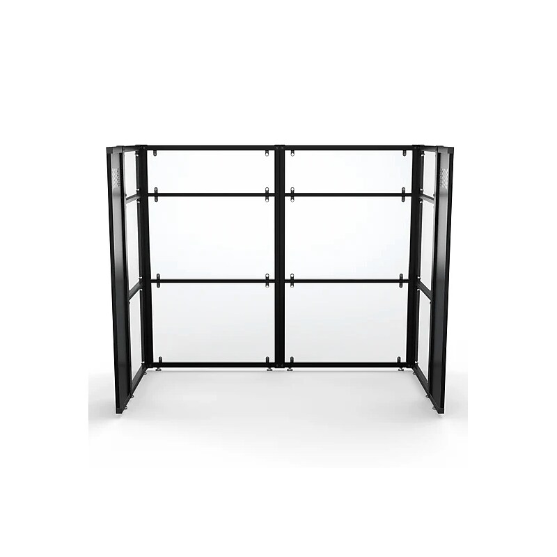 VersaDesk WorkNest 66"H x 81"W U-Shaped Cubicle Panel Workstation, Black (WNCC-7248-B) image 1