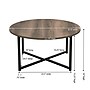 Household Essentials Jamestown 31.5"Dia Laminate Round Coffee Table, Ashwood/Black (8079-1)~#|#~70363F53-4C29-4F68-926D901D9AF78F80_sc7