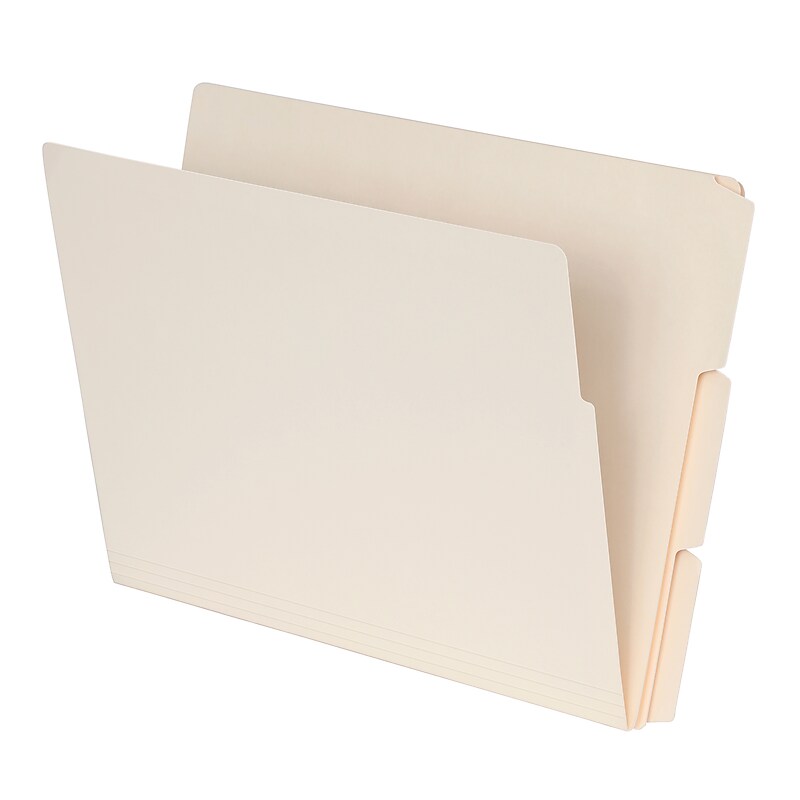 Pendaflex End Tab File Folder, 1/3-Cut Tab, Assorted, Letter Size, Manila, 100/Box (1007001) image 1
