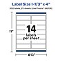 Avery Laser/Inkjet Multipurpose Labels, White, 14 Labels/Sheet, 25 Sheets/Pack (94206-WMF25)~#|#~70405794-36DE-4B6C-8C79E0CC8A060A0D_sc7