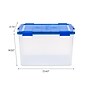 Iris 74 Quart Element Resistant Ultimate Clear Plastic Latching Storage Bin, Clear, 3/Pack (500142)~#|#~7042135C-8890-453A-96285A8F96562EFE_sc7